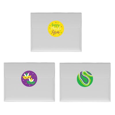 216PK Mardi Gras Chocolate Drop Labels Image 2