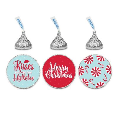 216PK Merry Christmas Mistletoe Labels Image 1