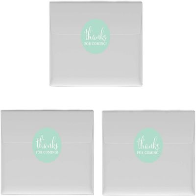216PK Mint Green Thanks Chocolate Labels Image 2