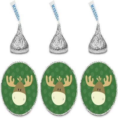 216PK Moose Birthday Chocolate Labels Image 2