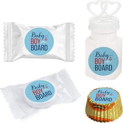 216PK Nautical Boy Thank Chocolate Label Image 1
