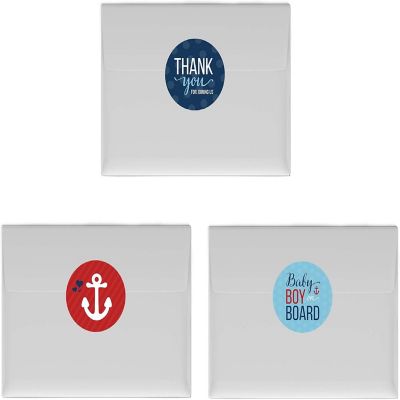 216PK Nautical Boy Thank Chocolate Label Image 2