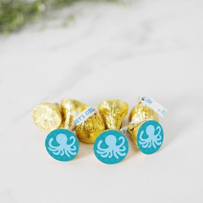 216PK Nautical Octopus Chocolate Labels Image 1