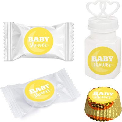 216PK Navy Blue Chocolate Drop Labels Image 1