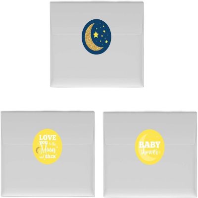 216PK Navy Blue Chocolate Drop Labels Image 2