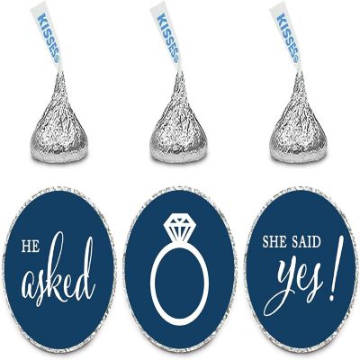 216PK Navy Blue She Said Yes Labels Image 1