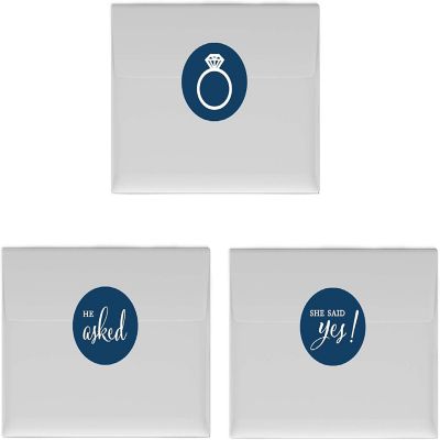 216PK Navy Blue She Said Yes Labels Image 2