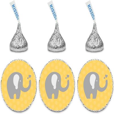 216PK Neutral Elephant Chocolate Labels Image 1