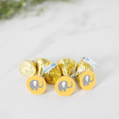 216PK Neutral Elephant Chocolate Labels Image 1