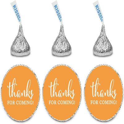 216PK Orange Thanks Chocolate Drop Label Image 1