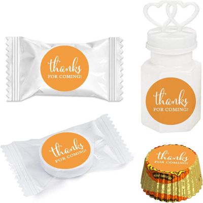 216PK Orange Thanks Chocolate Drop Label Image 1