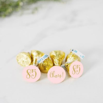 216PK Pink Cheers 85 Chocolate Labels Image 1