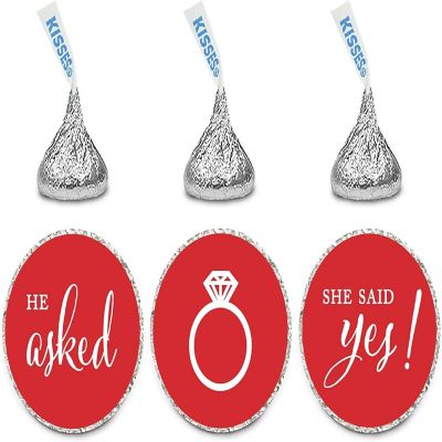 216PK Red She Said Yes Chocolate Labels Image 1