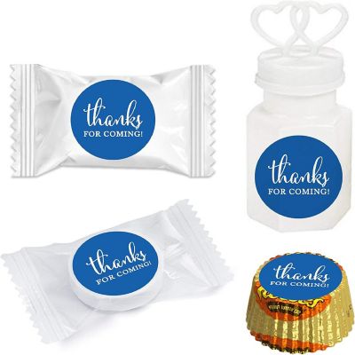 216PK Royal Blue Thanks Chocolate Labels Image 1