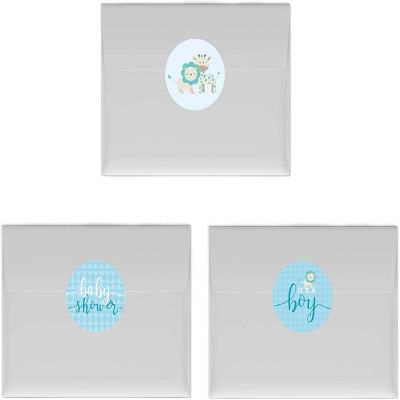 216PK Safari Blue Chocolate Drop Labels Image 2