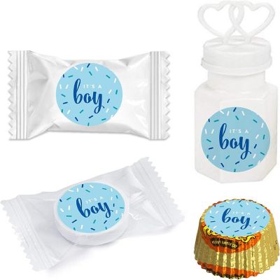 216PK Sprinkle Baby Blue Chocolate Label Image 1