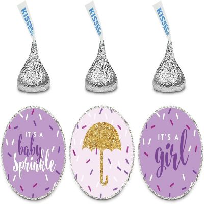 216PK Sprinkle Lavender Chocolate Labels Image 1