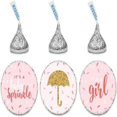 216PK Sprinkle Pink Chocolate Drop Label Image 1