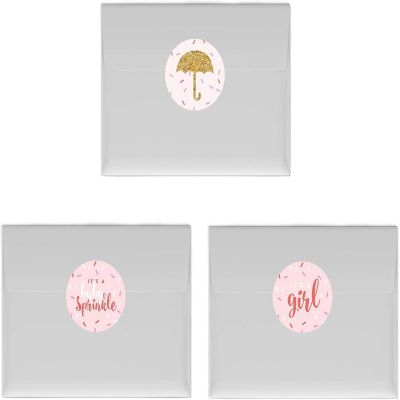 216PK Sprinkle Pink Chocolate Drop Label Image 2