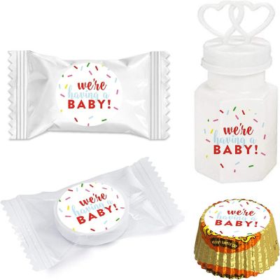 216PK Sprinkle Rainbow Chocolate Labels Image 1