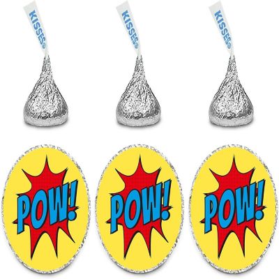 216PK Superhero Pow Chocolate Labels Image 2