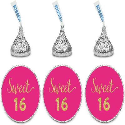 216PK Sweet 16 Chocolate Drop Labels Image 2