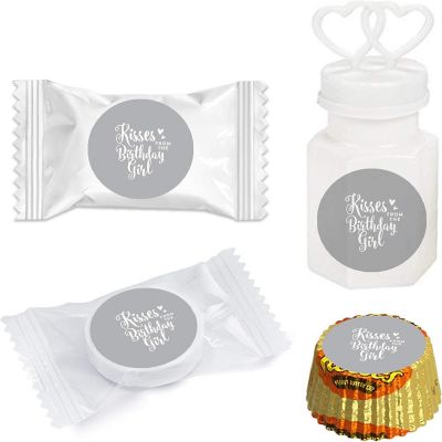 216PK Sweet 16 Gray Chocolate Drop Label Image 1
