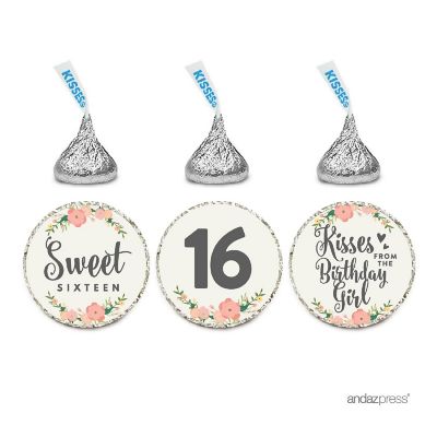 216PK Sweet 16 Roses Chocolate Labels Image 1