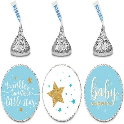 216PK Twinkle Baby Blue Chocolate Labels Image 1