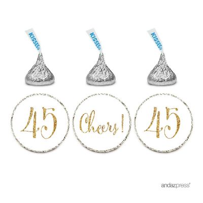216PK White Cheers 45 Chocolate Labels Image 1