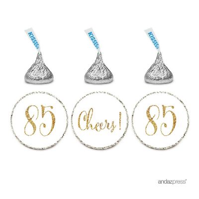 216PK White Cheers 85 Chocolate Labels Image 1
