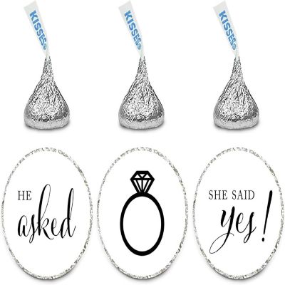 216PK White She Said Yes Chocolate Label Image 1