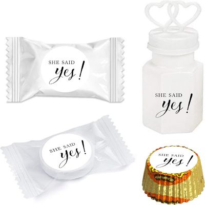 216PK White She Said Yes Chocolate Label Image 1