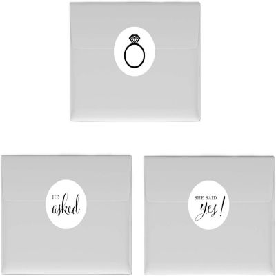 216PK White She Said Yes Chocolate Label Image 2