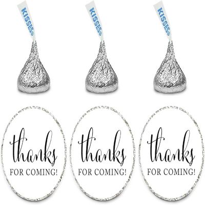 216PK White Thanks for Coming Labels Image 1