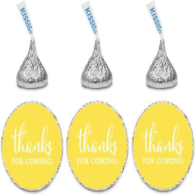 216PK Yellow Thanks Chocolate Drop Label Image 1