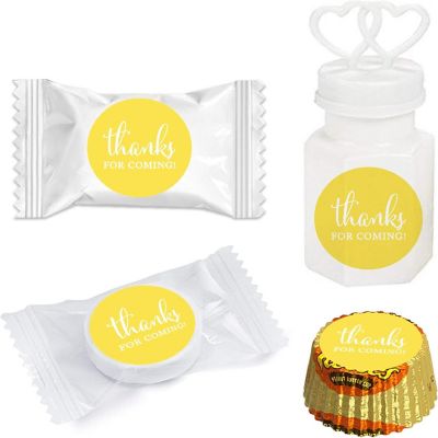 216PK Yellow Thanks Chocolate Drop Label Image 1
