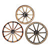 22 3/4" - 27 1/4"  Wagon Wheel Cutouts Hanging Decorations - 3 Pc. Image 1