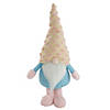 22" Blue and Pink Standing Plush Gnome Figure with a Polka Dot Hat Image 1