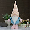 22" Blue and Pink Standing Plush Gnome Figure with a Polka Dot Hat Image 1