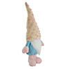 22" Blue and Pink Standing Plush Gnome Figure with a Polka Dot Hat Image 2