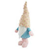 22" Blue and Pink Standing Plush Gnome Figure with a Polka Dot Hat Image 3