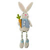 22" Blue and White Boy Bunny with Dangling Bead Legs Image 1
