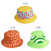 22" Brightly Colored Bucket Hat Assortment Kit - 36 Pc. Image 1