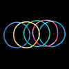 22" Bulk 50 Pc. Glow Swizzle Multicolor Plastic Breakaway Necklaces Image 1