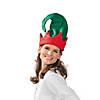 22" Christmas Elf Red & Green Felt Hat with Jingle Bells Image 1