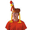 22" circ. Brown Chicken Polyester Hat with Extended Legs Image 1