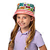 22" circ. Color Your Own Zoom In VBS Polyester Bucket Hats - 12 Pc. Image 2
