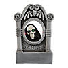 22" Gray Tombstone with Light-Up Moving Skeleton Head Halloween Decoration Image 1