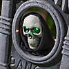 22" Gray Tombstone with Light-Up Moving Skeleton Head Halloween Decoration Image 2